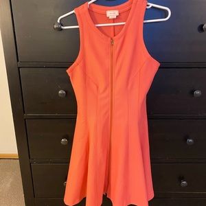 Fit and flare coral sundress